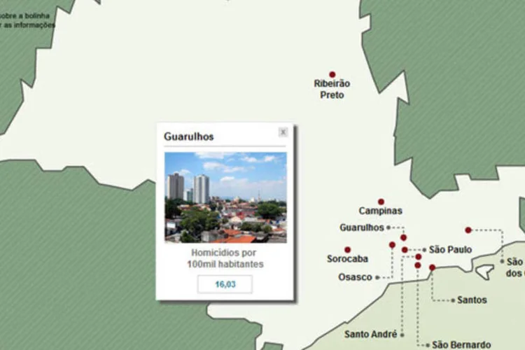 Os números da violência nas 10 maiores cidades de SP em 2011