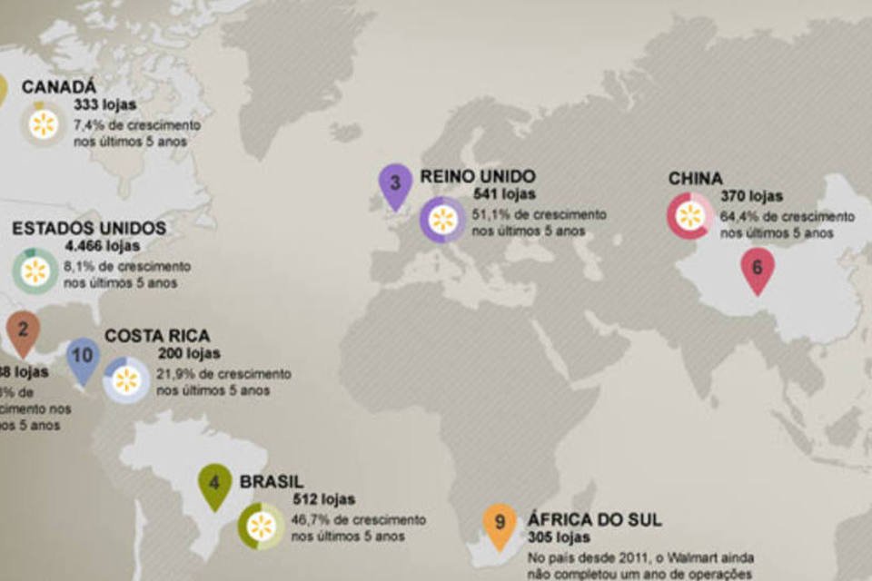 Infográfico: Países com mais lojas do Walmart (Beatriz Blanco)
