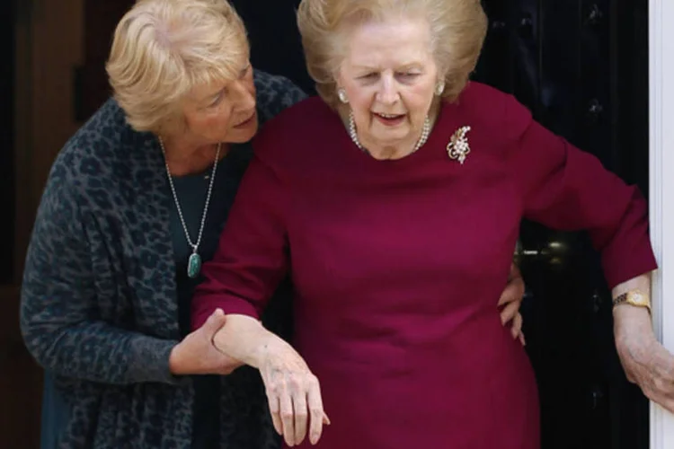 Thatcher deixa o hospital: o mundo sonhado por ela sofreu um duro golpe com a última crise financeira (Dan Kitwood/Getty Images)