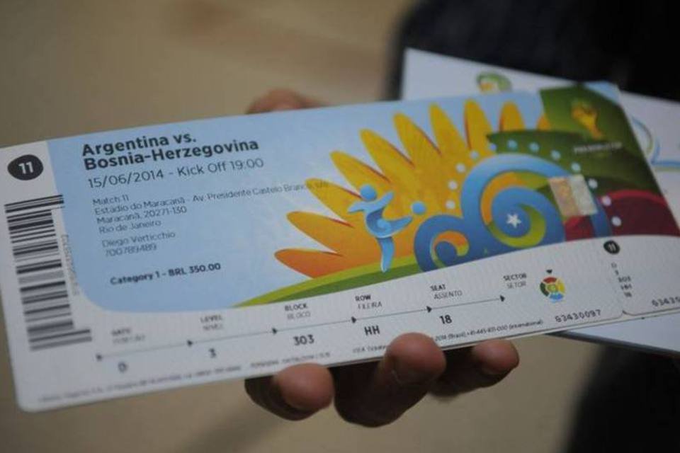 Ingresso para jogo da Copa do Mundo 2014: entradas estão avaliadas em R$ 370 mil (Tânia Rêgo/ABr)