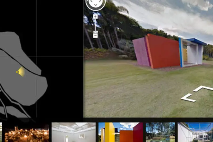 Instituto Inhotim no Google Cultural Institute: com o Google Street View, usuários podem passear pela parte externa do museu mineiro, observando as obras em detalhes (Reprodução/EXAME.com)
