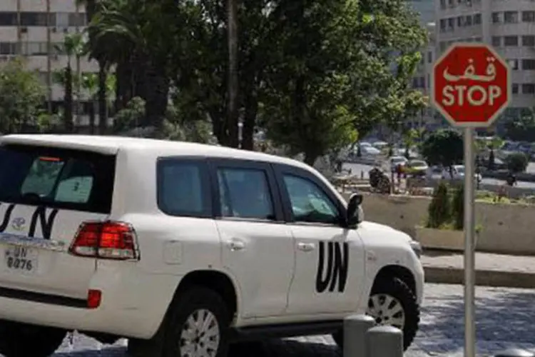 Inspetores da ONU deixam hotel em Damasco em 7 de outubro de 2013
 (AFP)
