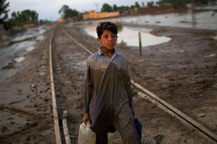 Chuvas no Paquistão: um terço do país pode ficar inundado (Getty Images/Reprodução)