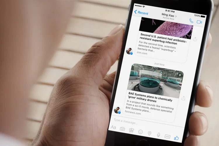 Instant Articles: recurso chegará ao app do Facebook Messenger (Divulgação/Facebook)