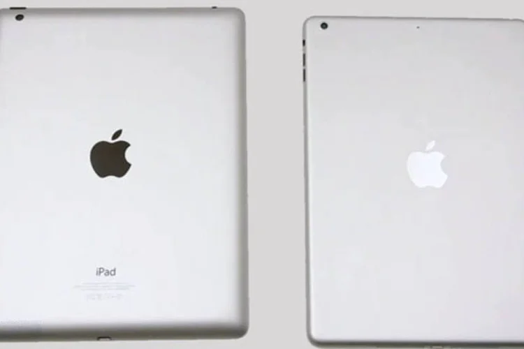iPad 4 e suposto iPad 5: ao que tudo indica, iPad 5 será mais estreito que o modelo atual, além de ter dois botões de volume ao invés de um (Divulgação)