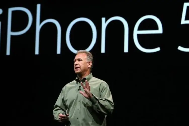 Phil Schiller, vice-presidente sênior de marketing de produto da Apple, apresenta o iPhone 5 (Justin Sullivan/Getty Images)