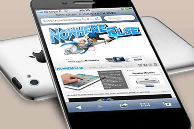 A ilustração, do site francês Nowhere Else, mostra como poderá ser o iPhone 5 (Reprodução / NowhereElse.fr)