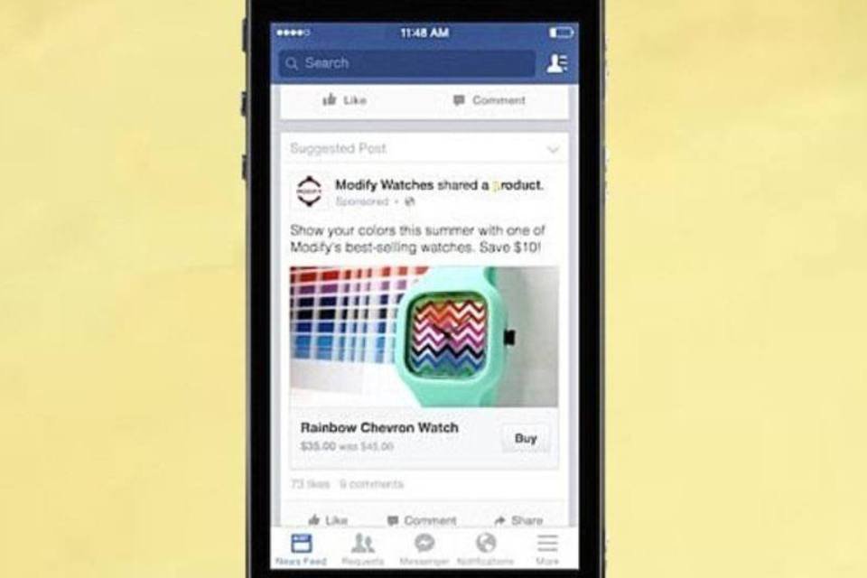 Facebook pode incluir botão comprar em seus anúncios