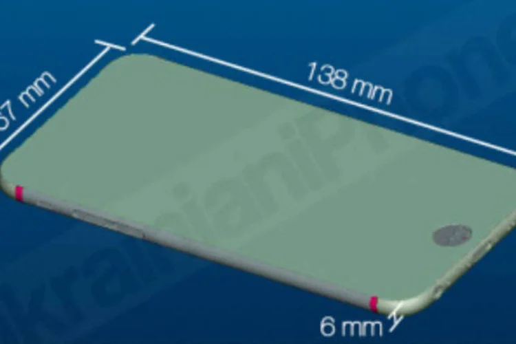 Suposta imagem do chassi do iPhone 6 divulgada pelo site Ukranian iPhone (Reprodução / Ukranian iPhone)