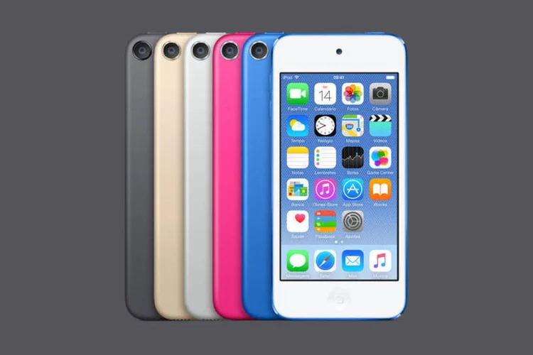 
	Novo Ipod Touch: O lan&ccedil;amento desafiou a especula&ccedil;&atilde;o de que a Apple deixaria de produzir iPods, ap&oacute;s ver a queda nas vendas pela prefer&ecirc;ncia dos consumidores por iPhones
 (Reprodução/Apple)