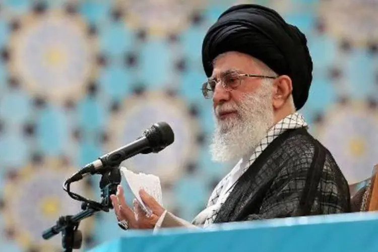 O supremo líder iraniano, aiatolá Khomeini: autoridades vigiaram redes sociais (AFP)