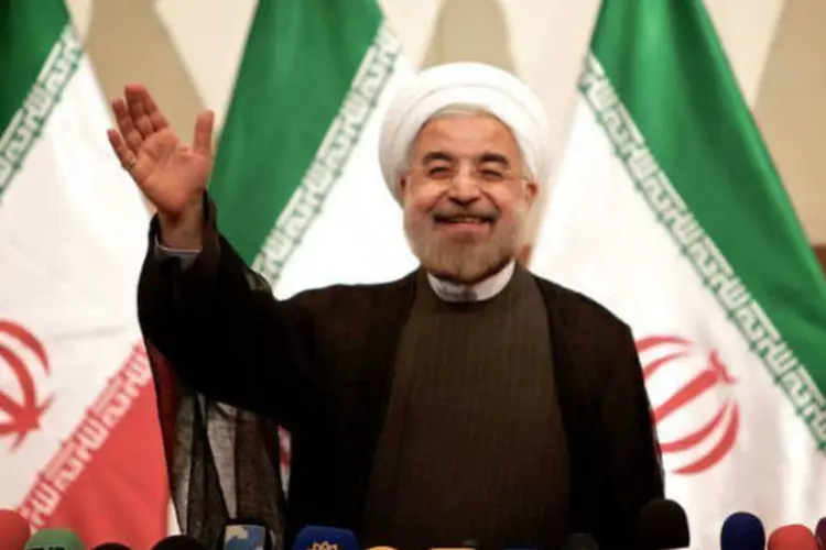 O presidente eleito do Irã, Hassan Rohani (AFP / Behrouz Mehri)