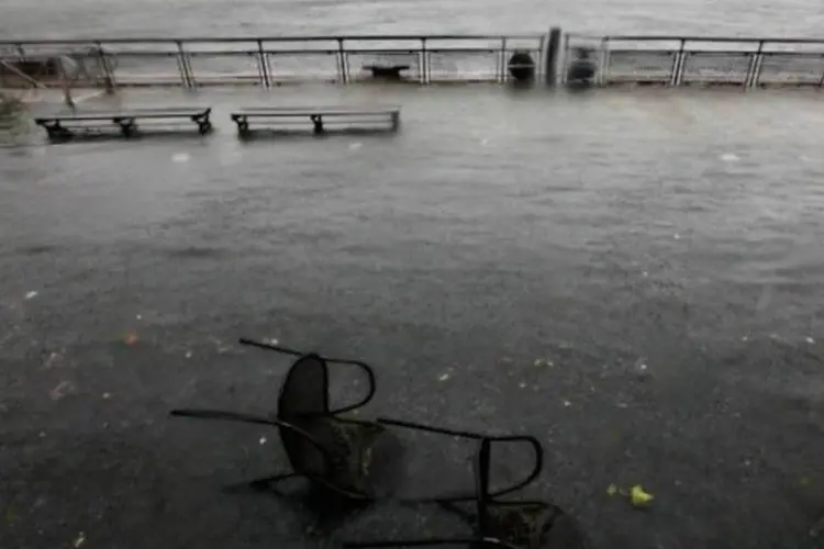 O furacão Irene em Nova York: muita água (Getty Images)