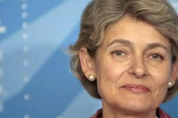 Irina Bokova, diretora-geral da Unesco, negou que a agência esteja em crise financeira depois do corte americano (Francois Guillot/AFP)