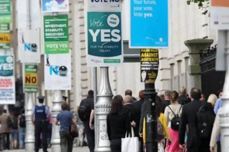 A Irlanda é o único país da UE a organizar uma consulta popular para ratificar o novo pacto de disciplina fiscal
 (Peter Muhly/AFP)