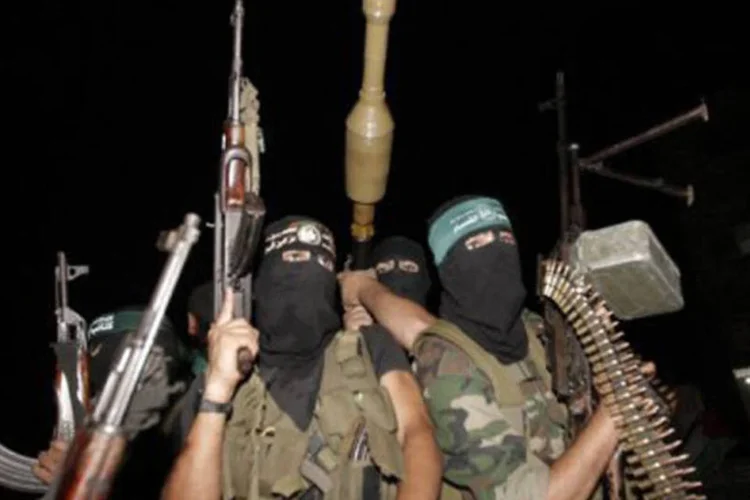 Membros das Brigadas Ezedin Al-Qasam: entre 18 e 23 de junho, Israel matou 15 palestinos, em sua maioria combatentes (Mohammed Abed/AFP)