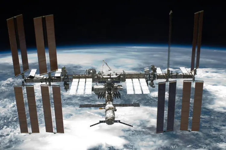 Estação: espaçonave trouxe de volta astronautas dos EUA, da Rússia e da Itália (Nasa/Divulgação)