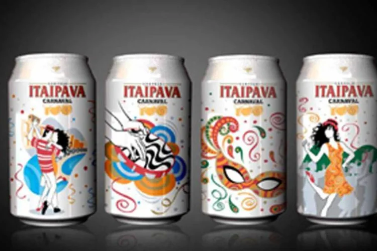 
	Latas promocionais da Itaipava: as ilustra&ccedil;&otilde;es foram criadas pela DesignLuce
 (Divulgação)