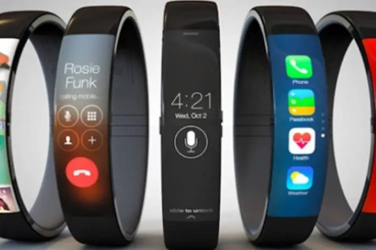 
	Imagem ilustrativa do iWatch: rel&oacute;gio deve come&ccedil;ar a ser produzido em novembro
 (Divulgação/Todd Hamilton)