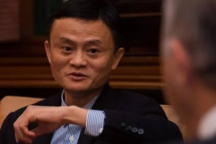 Jack Ma, fundador do site Alibaba: plataforma bateu o recorde de vendas no chamado "Dia dos solteiros" na China (Johannes Eisele/AFP)