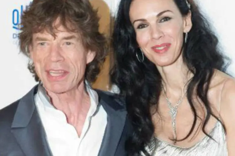 Mick Jagger e L'Wren Scott: Jagger, 70 anos, está "completamente chocado e abalado" com a morte, disse porta-voz (Martin Bureau/AFP)