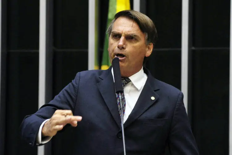 O deputado Jair Bolsonaro: declarações polêmicas sobre refugiados e Dilma Rousseff (Reprodução/Luis Macedo/Câmara dos Deputados)