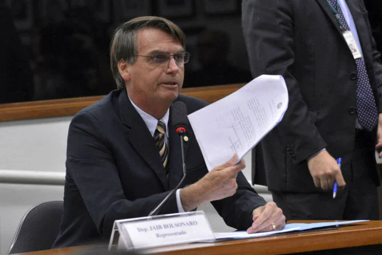 O deputado Jair Bolsonaro: a iniciativa do deputado acontece a dois dias de protestos convocados contra o governo (Wilson Dias/ABr)