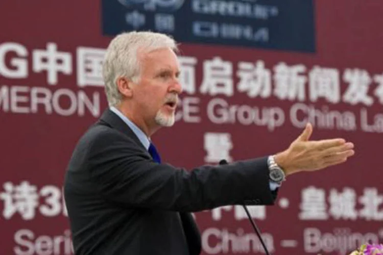 James Cameron fala com a imprensa em Pequim: canadense vai desenvolver cinema 3D na China (Ed Jones/AFP)