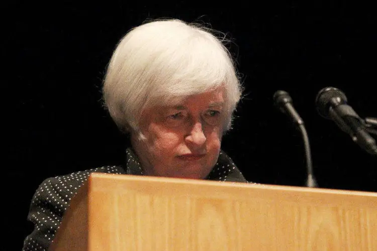 
	Janet Yellen: at&eacute; o final de 2016 os juros devem estar na ordem de 1,4%, disse o FOMC, no comunicado que encerrou dois dias de reuni&atilde;o
 (Mary Schwalm/Reuters)