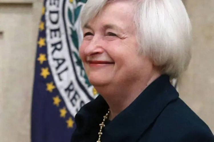 
	A presidente do Fed, Janet Yellen, tem discurso agendado para hoje
 (Jim Buorg/Reuters)
