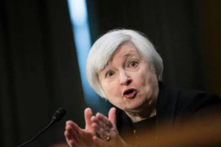 
	Janet Yellen: a chair do Fed disse na quarta-feira que &quot;est&aacute; esperando&quot; um aumento da taxa de juros
 (AFP/Arquivos)