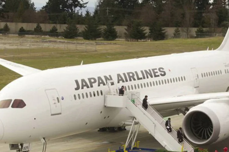 Avião da Japan Airlines: a empresa aérea disse que nem passageiros, nem membros da tripulação, ficaram feridos no incidente
 (Stephen Brashear/AFP)
