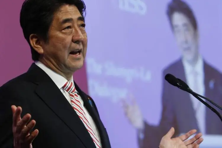 Primeiro-ministro do Japão, Shinzo Abe: índice representa avanço de oito décimos (Edgar Su/Reuters)