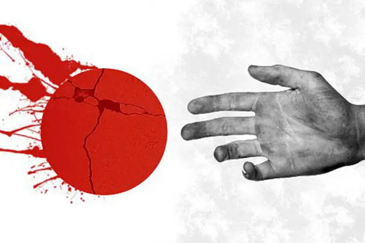A página Global Disaster Relief on Facebook mostra mapas do que é publicado sobre o Japão na rede social  (Reprodução)