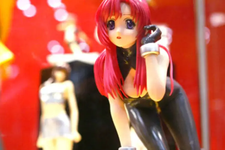 Uma boneca, personagem de um anime japonês, em loja de Tóquio: possuir material pornográfico infantil será crime no Japão (Koichi Kamoshida/Getty Images)
