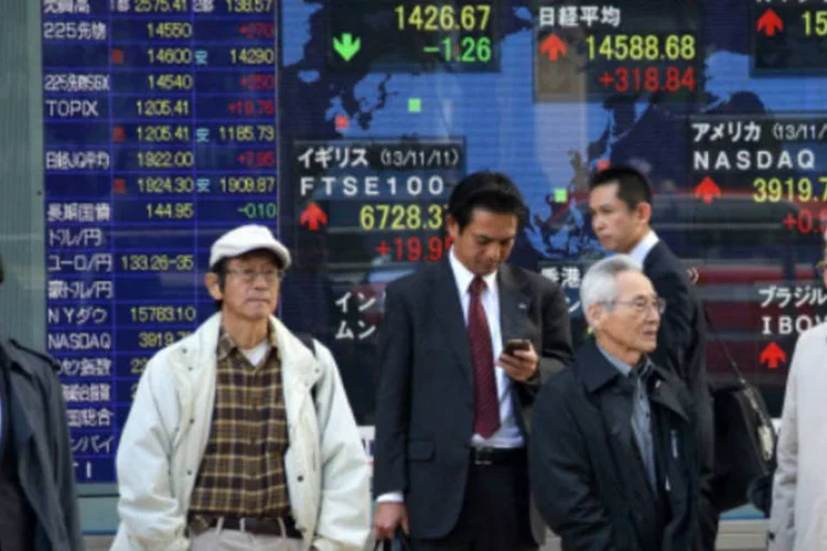 
	Bolsa de T&oacute;quio: em agosto, o Nikkei caiu 8,2%, seu pior desempenho mensal desde janeiro de 2014
 (Tomohiro Ohsumi/Bloomberg/Getty Images)