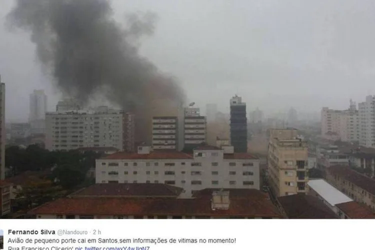 
	Acidente: demais destro&ccedil;os est&atilde;o sendo concentrados para avalia&ccedil;&atilde;o dos investigadores
 (Reprodução/Twitter Fernando Silva @nandouro)