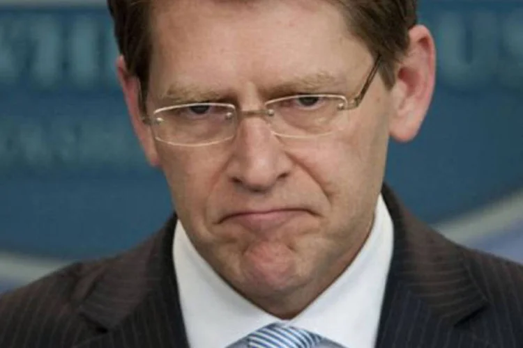 
	O porta-voz da Casa Branca ,Jay Carney:&nbsp;porta-voz afirmou que os passos dados pelo governo do presidente russo, Vladimir Putin, ter&atilde;o consequ&ecirc;ncias
 (©AFP / Saul Loeb)