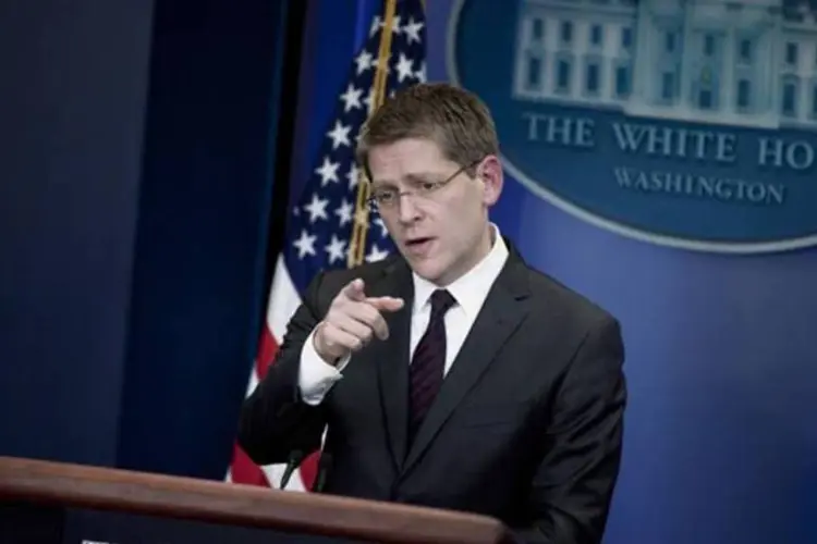 Jay Carney, porta-voz da Casa Branca, quer um acordo no Congresso (Brendan Smialowski/Getty Images)