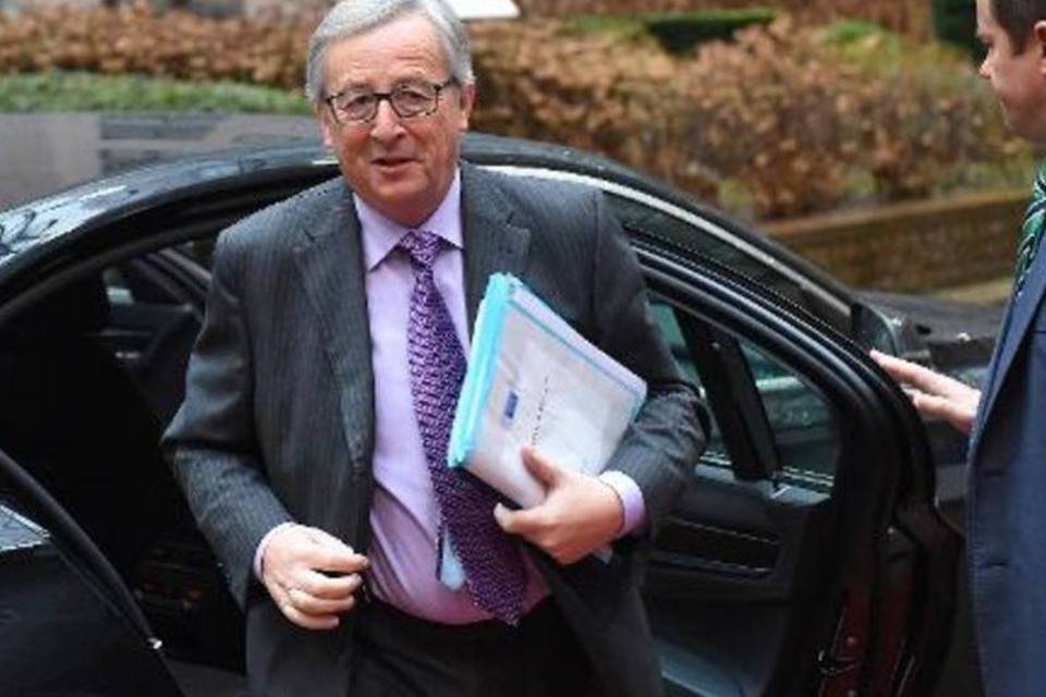 O presidente da Comissão Europeia, Jean-Claude Juncker, antes de reunião do Eurogrupo em Bruxelas (Emmanuel Dunand/AFP)