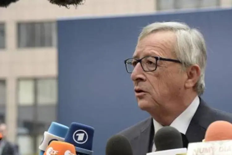 O presidente da Comissão Europeia, Jean-Claude Juncker, chega à reunião da União Europeia em Bruxelas (Thierry Charlier/AFP)
