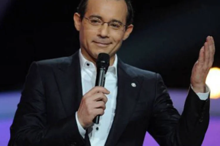 Apresentador francês Jean-Luc Delarue em Paris: Delarue voltou a ser notícia após sua prisão por posse e uso de cocaína em 2010 e deveria ser julgado em fevereiro (©AFP / Lionel Bonaventure)