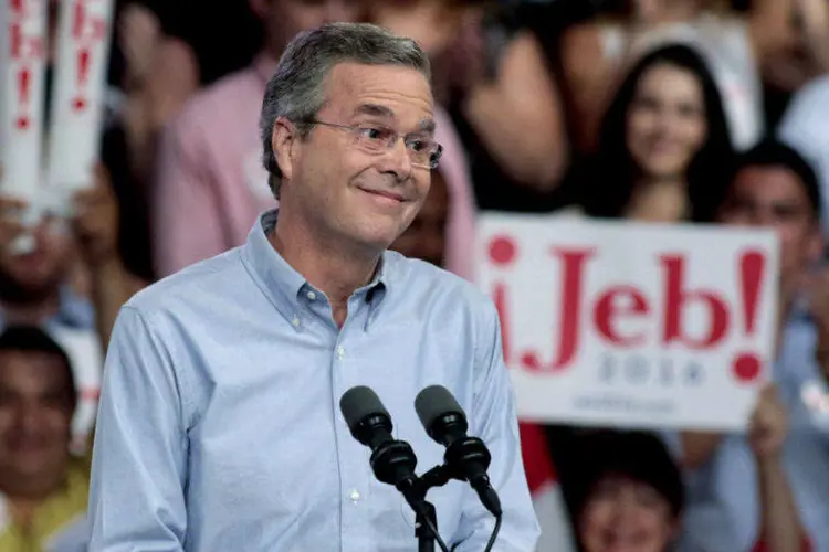 
	Jeb Bush anuncia pr&eacute;-candidatura &agrave; Presid&ecirc;ncia dos EUA em Miami
 (REUTERS/Joe Skipper)