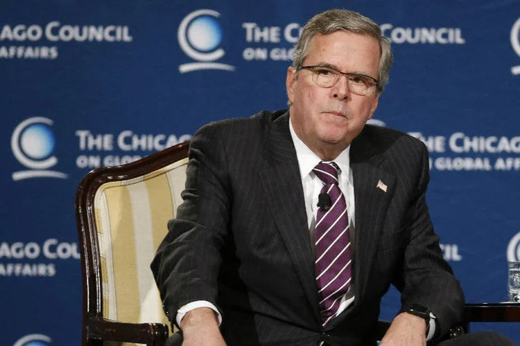 
	Jeb Bush: &quot;Meu irm&atilde;o ser&aacute; um presidente formid&aacute;vel. &Eacute; um l&iacute;der comprovado com uma vis&atilde;o otimista e uma agenda clara&quot;, disse George W. Bush
 (Jim Young/Reuters)