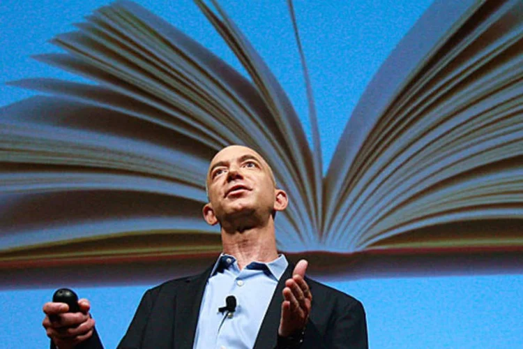 Jeff Bezos: o fundador e CEO da Amazon não fala sobre seu futuro tablet, mas dá a entender que ele está a caminho (Mario Tama / Getty Images/Getty Images)
