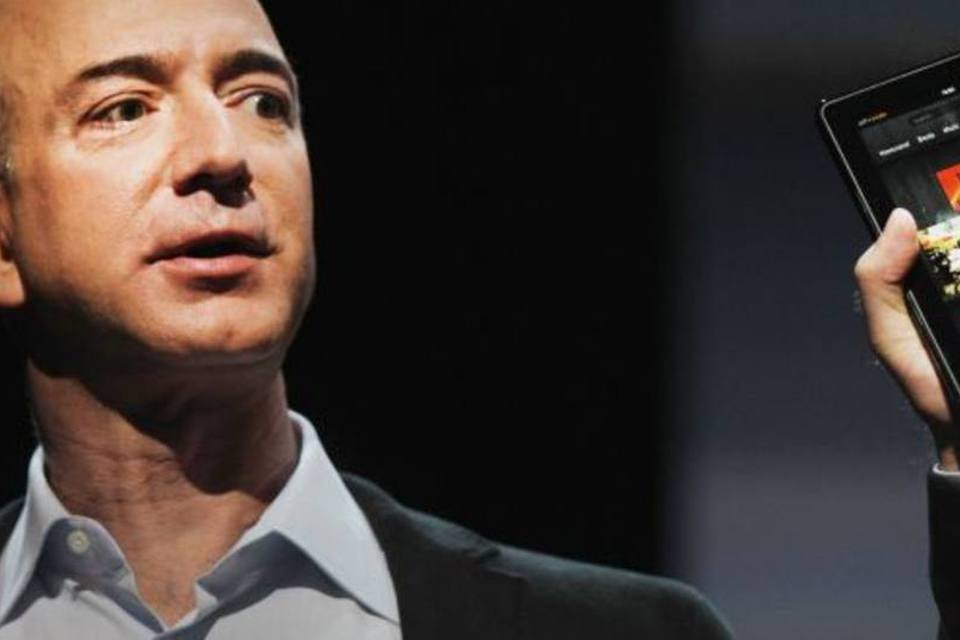 Jeff Bezos, fundador da Amazon, apresenta o Kindle Fire  (Spencer Platt/Getty Images)