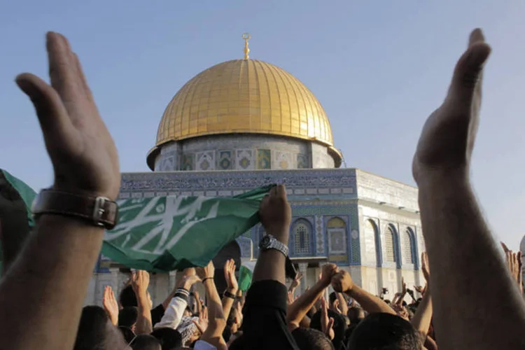 Protesto em Jerusalém: policiais atiraram no motorista do veículo pesado (Ammar Awad/Reuters)