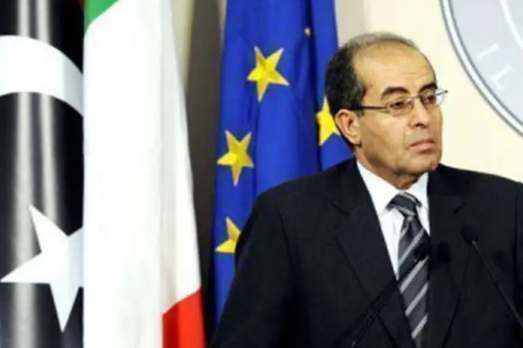 O número dois da rebelião líbia, Mahmud Jibril e atual primeiro-ministro do país pede ajuda à Jordânia (Giuseppe Aresu/AFP)