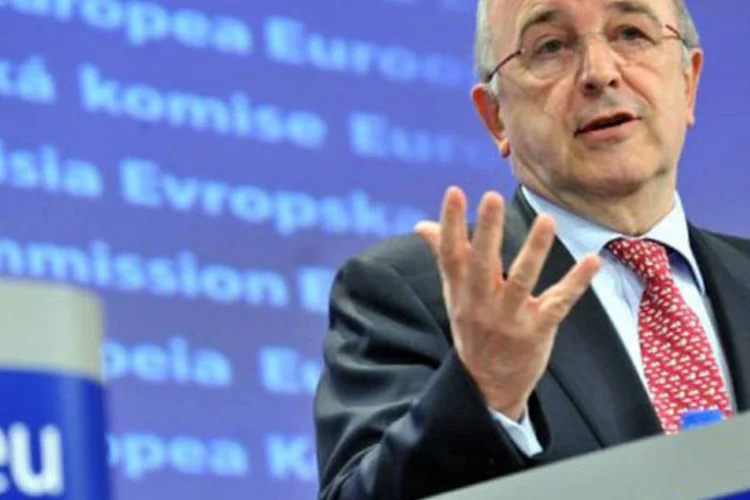 O vice-presidente da Comissão Europeia, Joaquín Almunia: "Mais do que fazer profecias, o que precisamos é tomar as decisões necessárias, ter a coragem política de levá-las adiante" (Georges Gobet/AFP)