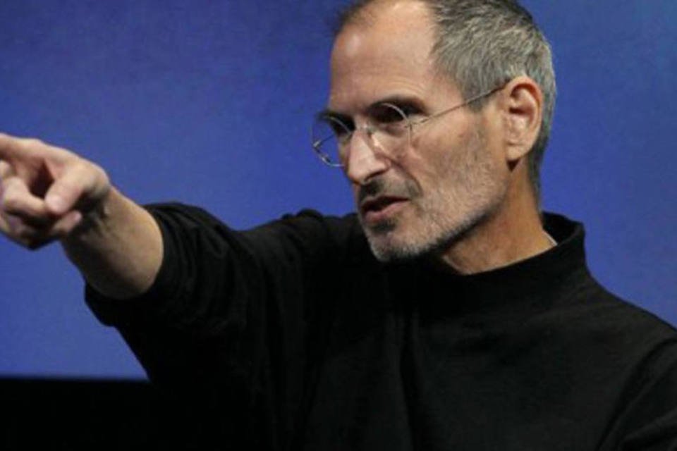 Steve Jobs, presidente da Apple: leitores estão dispostos a pagar por jornais e revistas no iPad e em outros aparelhos conectados à internet (Justin Sullivan/AFP/Getty Images)